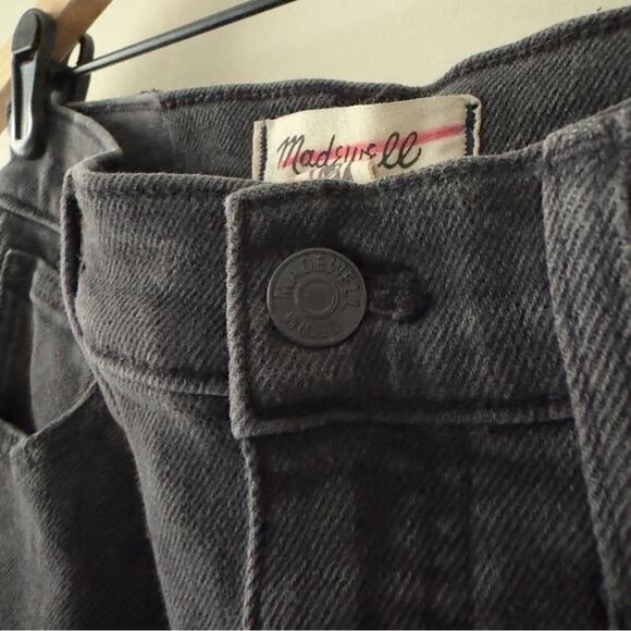 Madewell 10” High Rise Skinny Jeans Cotton Stretch Black Zip Button Denim pocket - Picture 7 of 13
